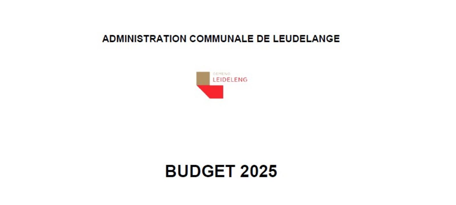 Présentation du budget 2025 par le bourgmestre Lou Linster