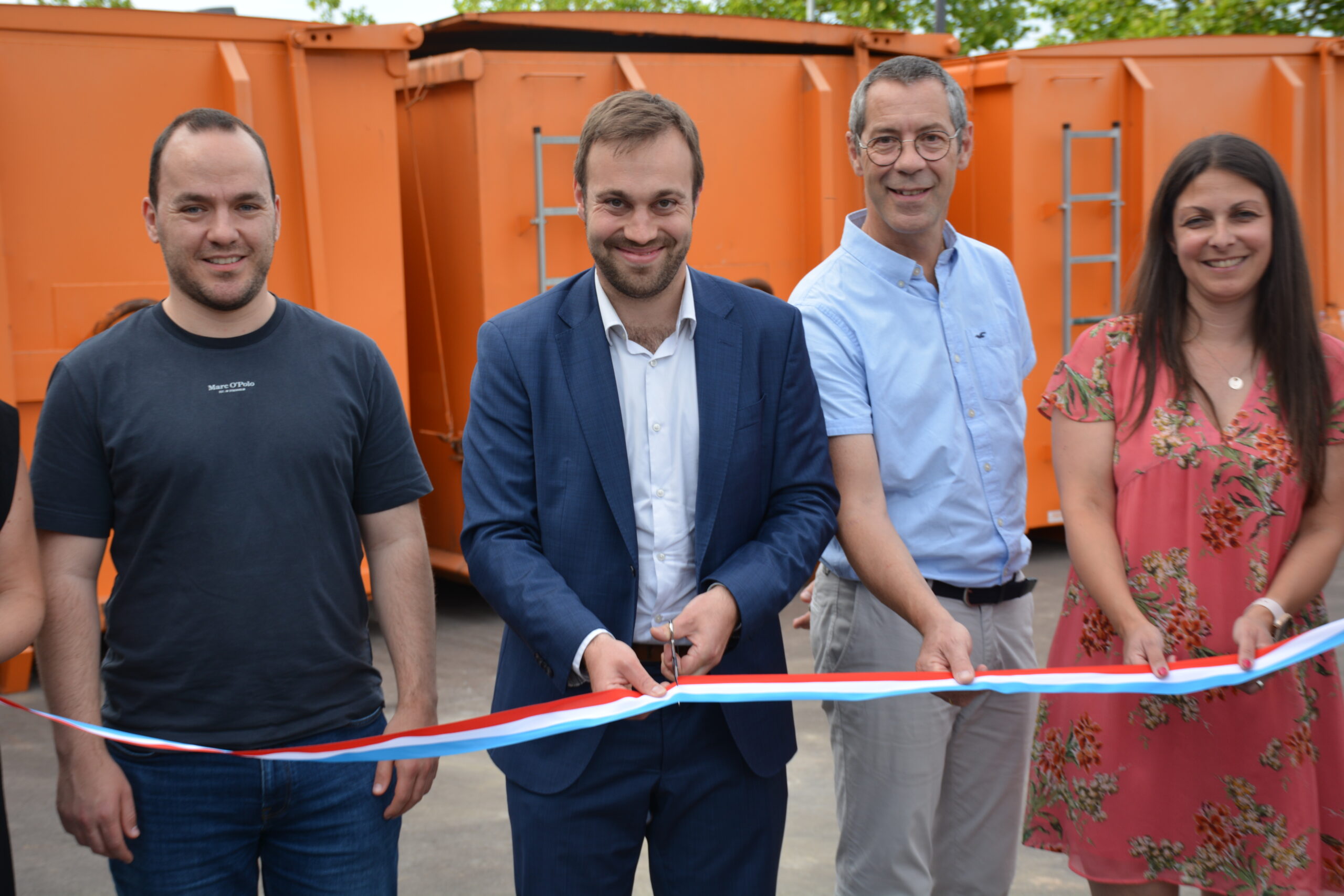 Inauguration du nouveau parc à conteneurs de Leudelange