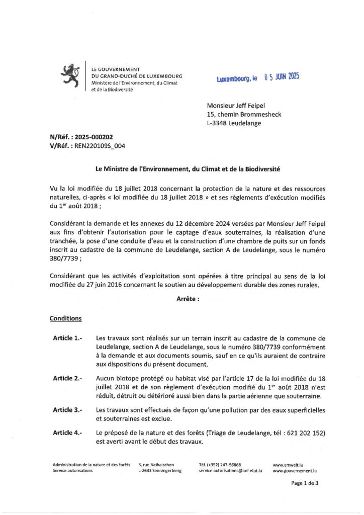 Autorisation travaux