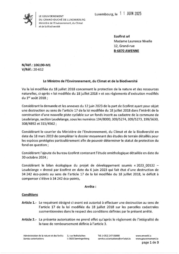 Travaux autorisés
