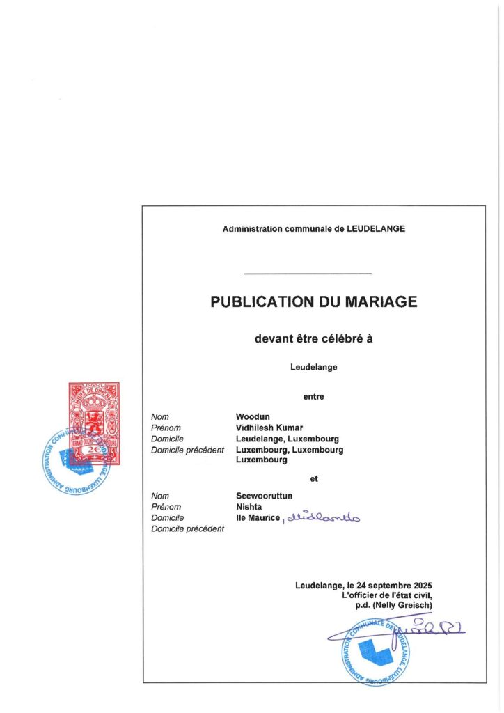 Mariage Woodun – Seewooruttun