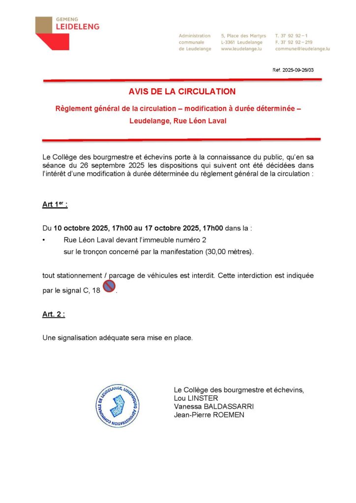 Avis Rue Laval