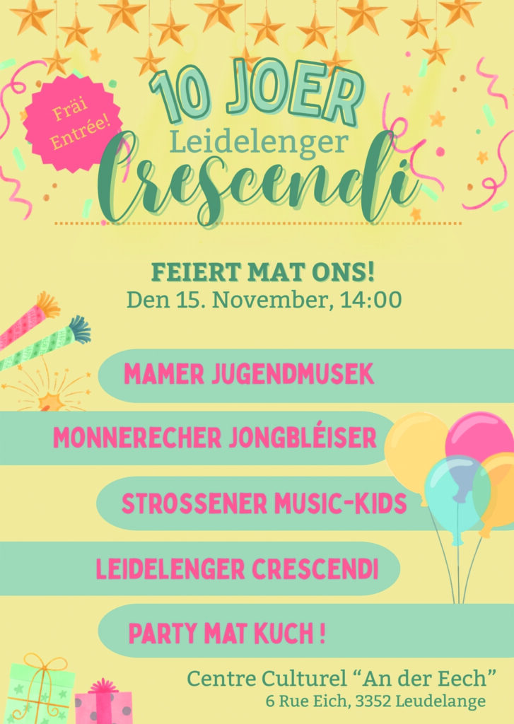 10 Joer Leidelenger Crescendi