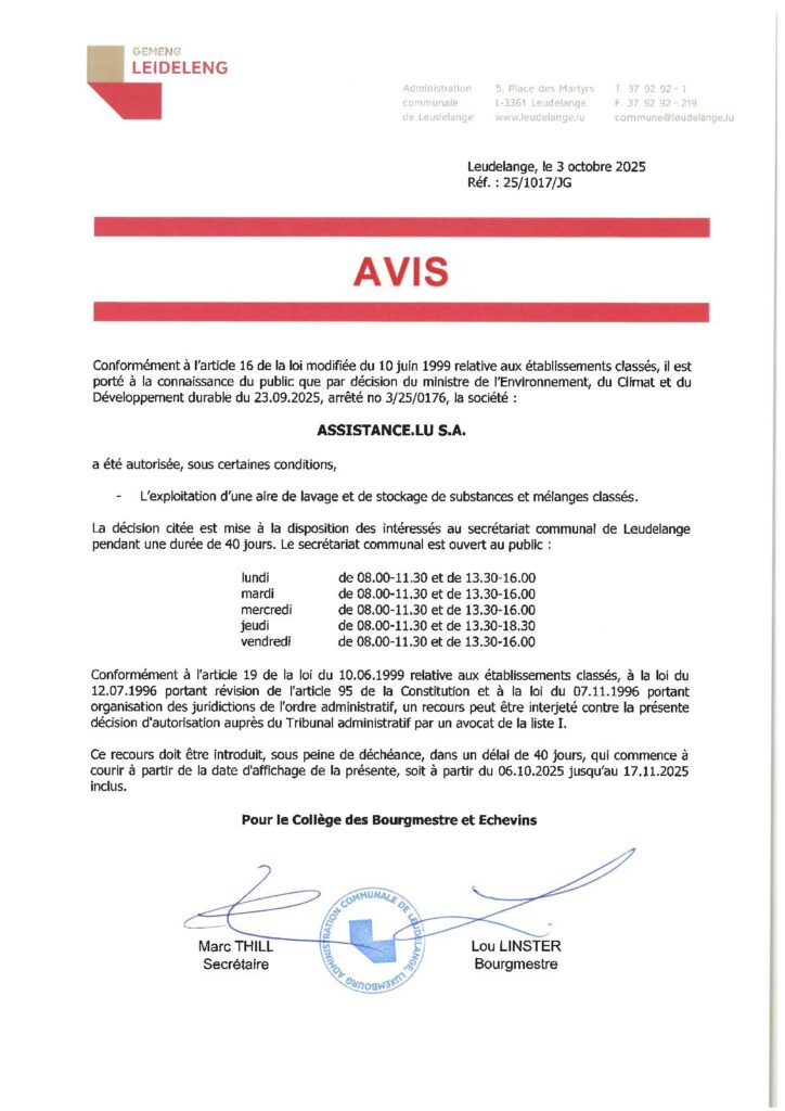 Assistance.lu SA  2