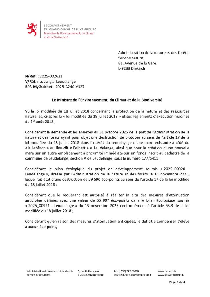 Destruction de biotopes