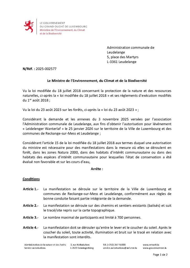 Leidelenger Wanterlaf