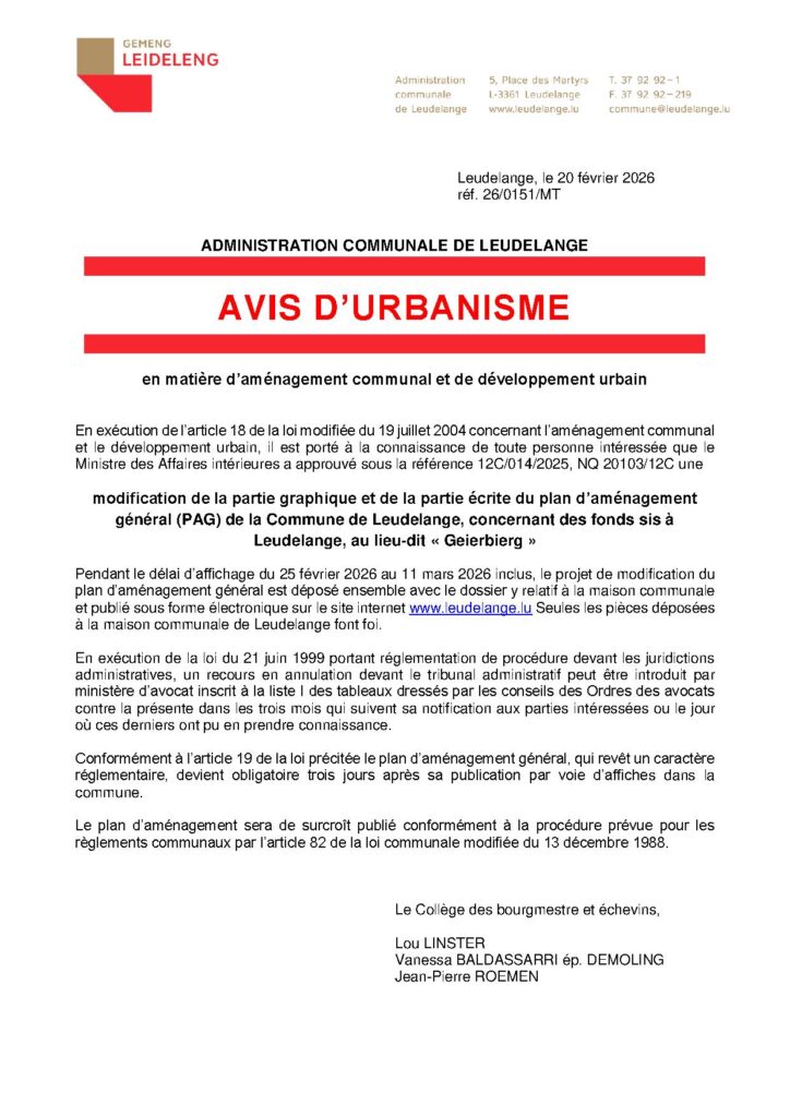 Avis de publication – MoPo PAG Geierbierg