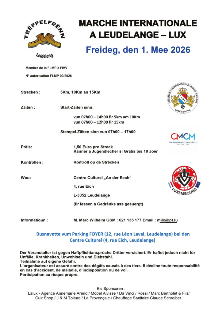 Marche internationale – Trëppelfrënn Leideleng