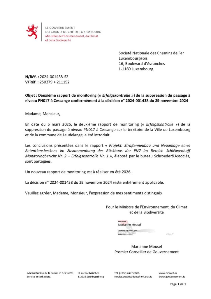 Deuxième rapport de monitoring