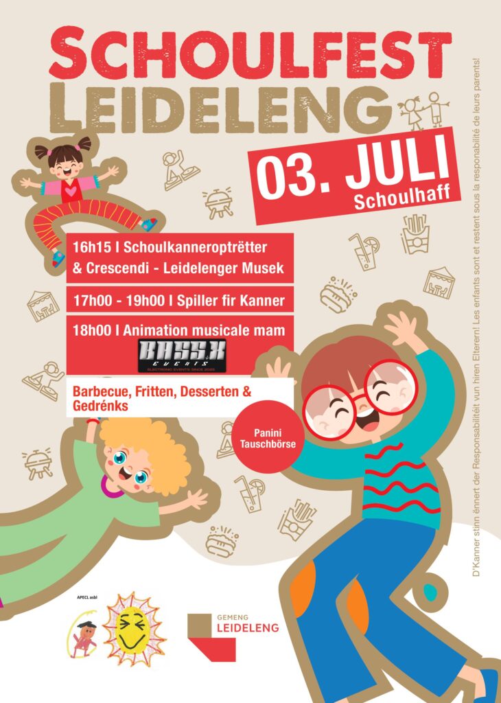 Schoulfest Leideleng – 03.07.2026