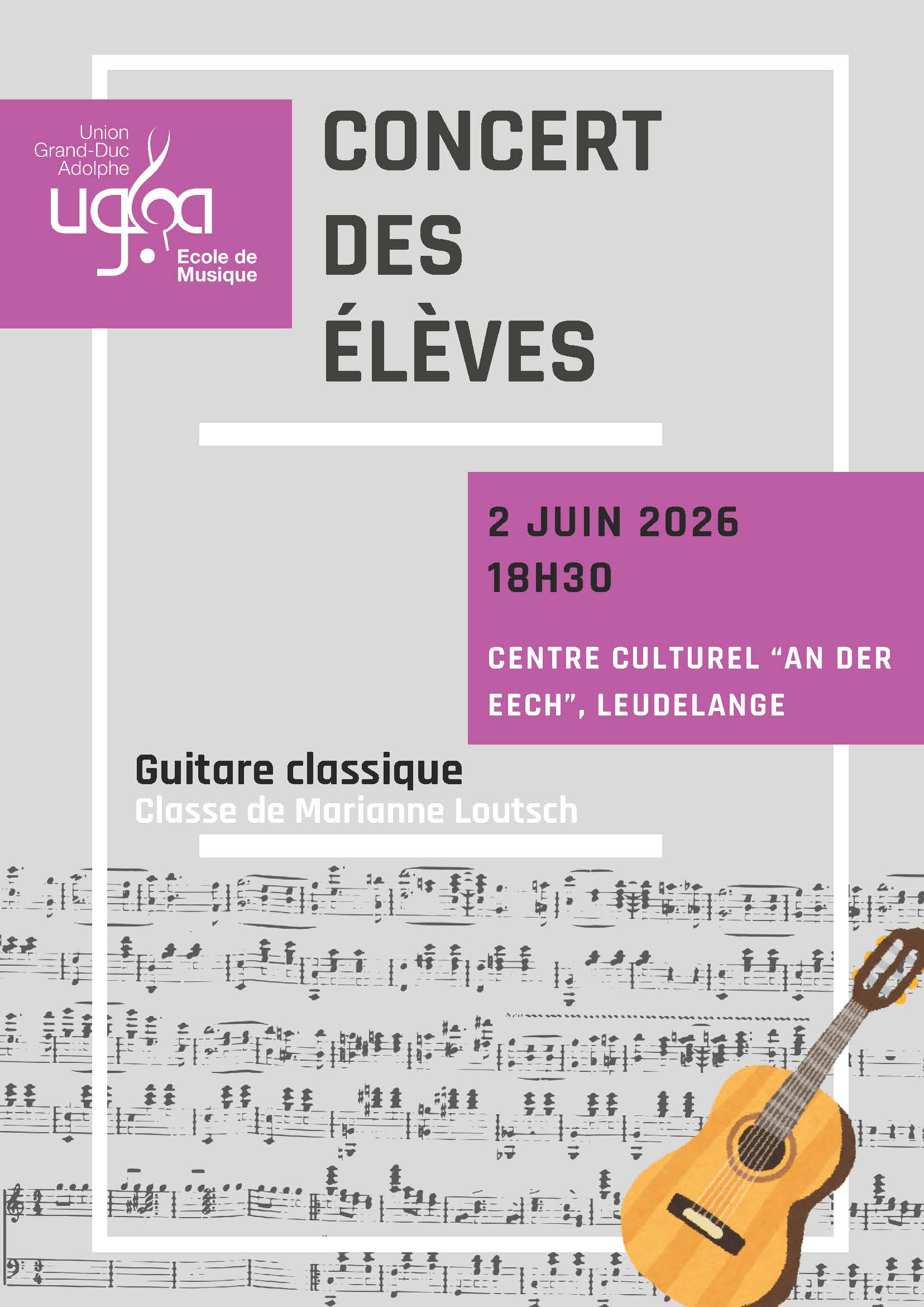 Audition guitare classique / Classe de Marianne Loutsch