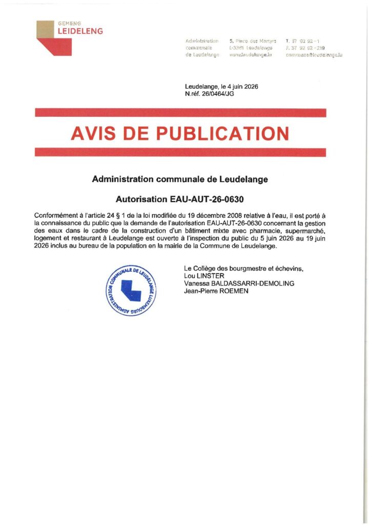 Autorisation EAU-AUT-26-0630