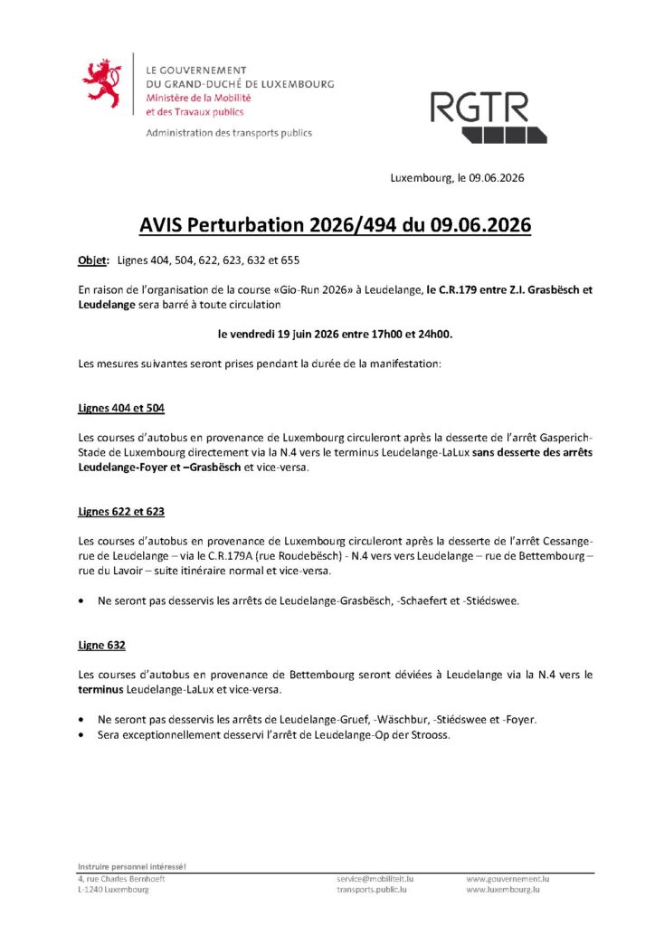 Avis RGTR – GioRun