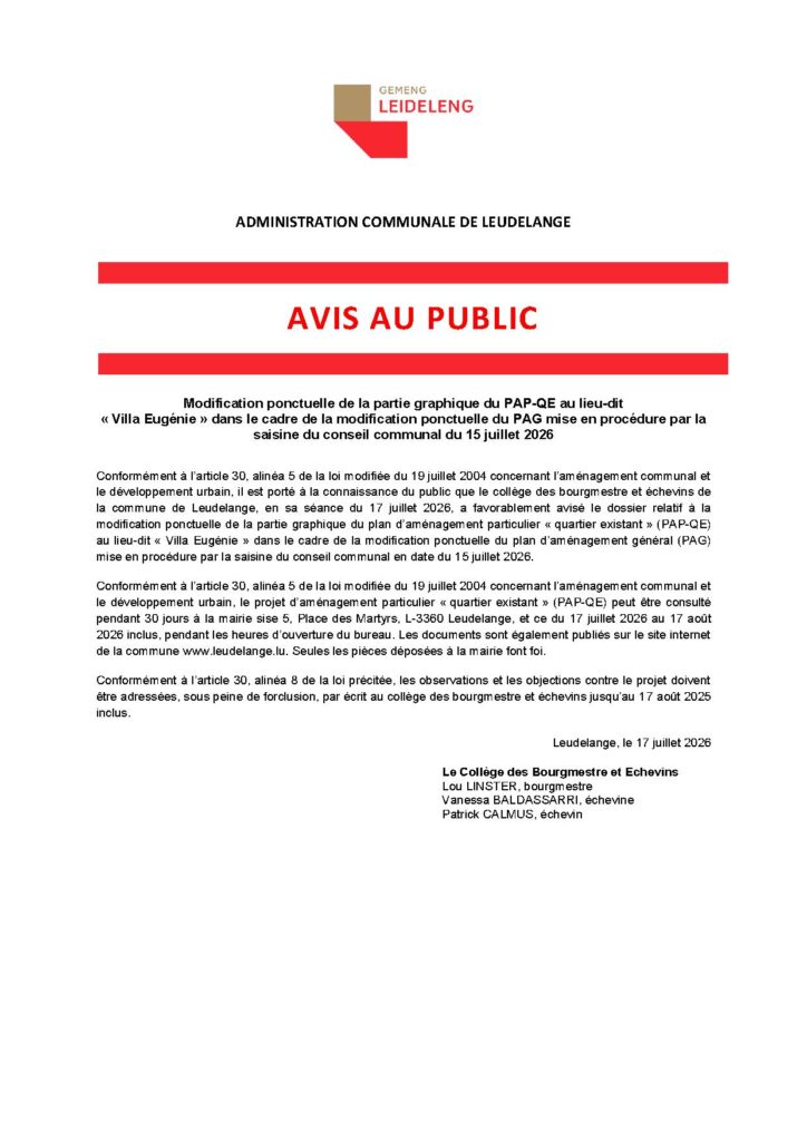Avis MOPO PAP QE Villa Eugénie