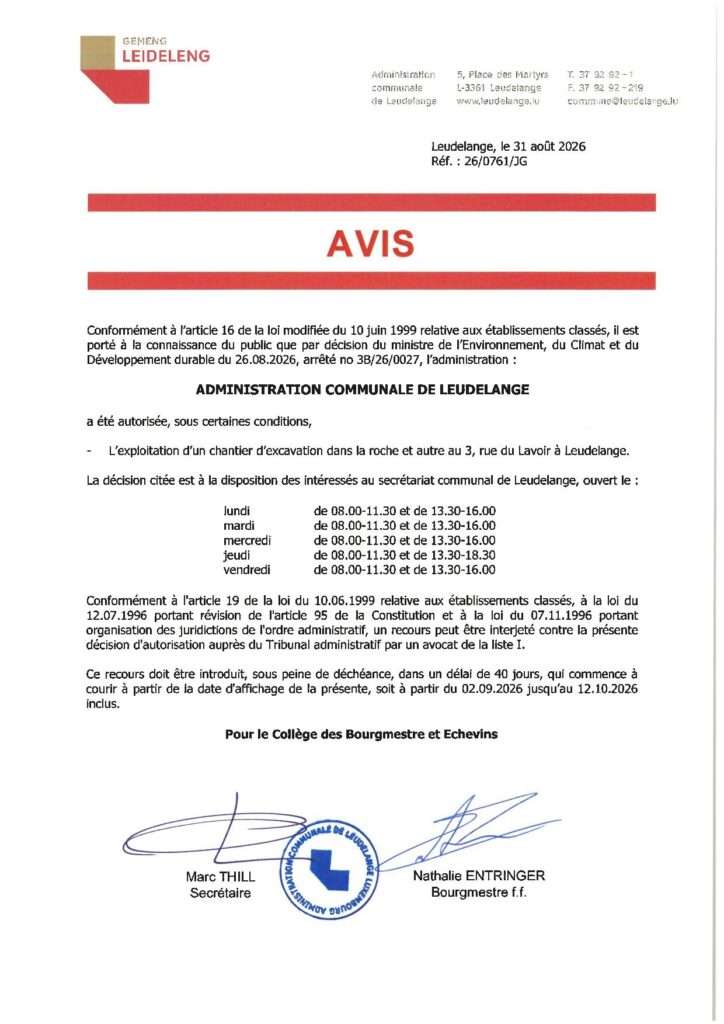 Adm. communale de Leudelange